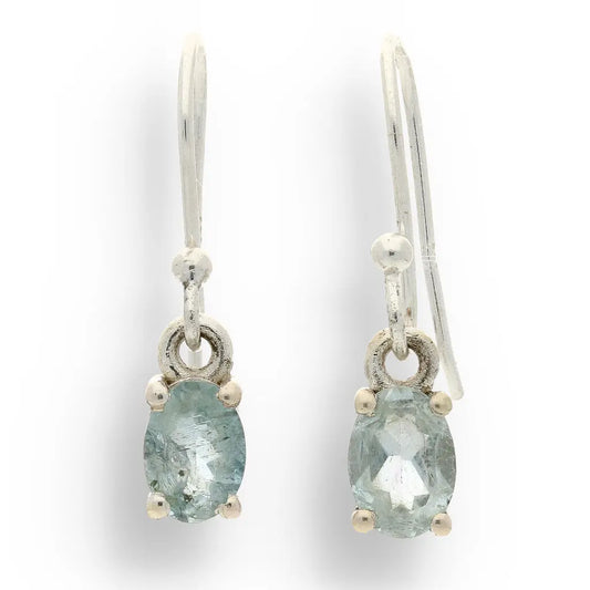 Get your "Ocean's Courage" Sterling Silver Aquamarine Drop Earrings - March Birthstone online now or in store at Forever Gems in Franschhoek, South Africa