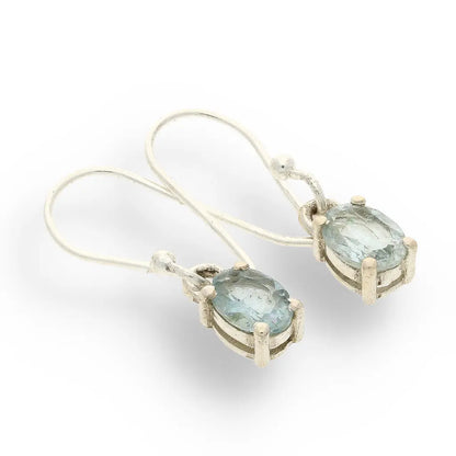 Get your "Ocean's Courage" Sterling Silver Aquamarine Drop Earrings - March Birthstone online now or in store at Forever Gems in Franschhoek, South Africa
