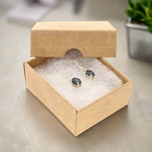 Get your "Wisdom's Blue" Sterling Silver Sapphire Drop Earrings - September Birthstone online now or in store at Forever Gems in Franschhoek, South Africa