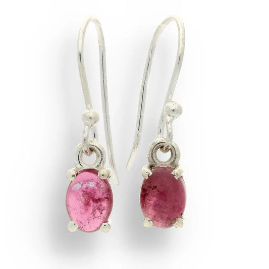 Get your "Love's Whisper" Sterling Silver Pink Tourmaline Drop Earrings - October Birthstone online now or in store at Forever Gems in Franschhoek, South Africa