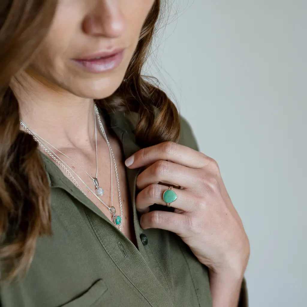 Get your December Dream: Freeform Turquoise Ring online now or in store at Forever Gems in Franschhoek, South Africa