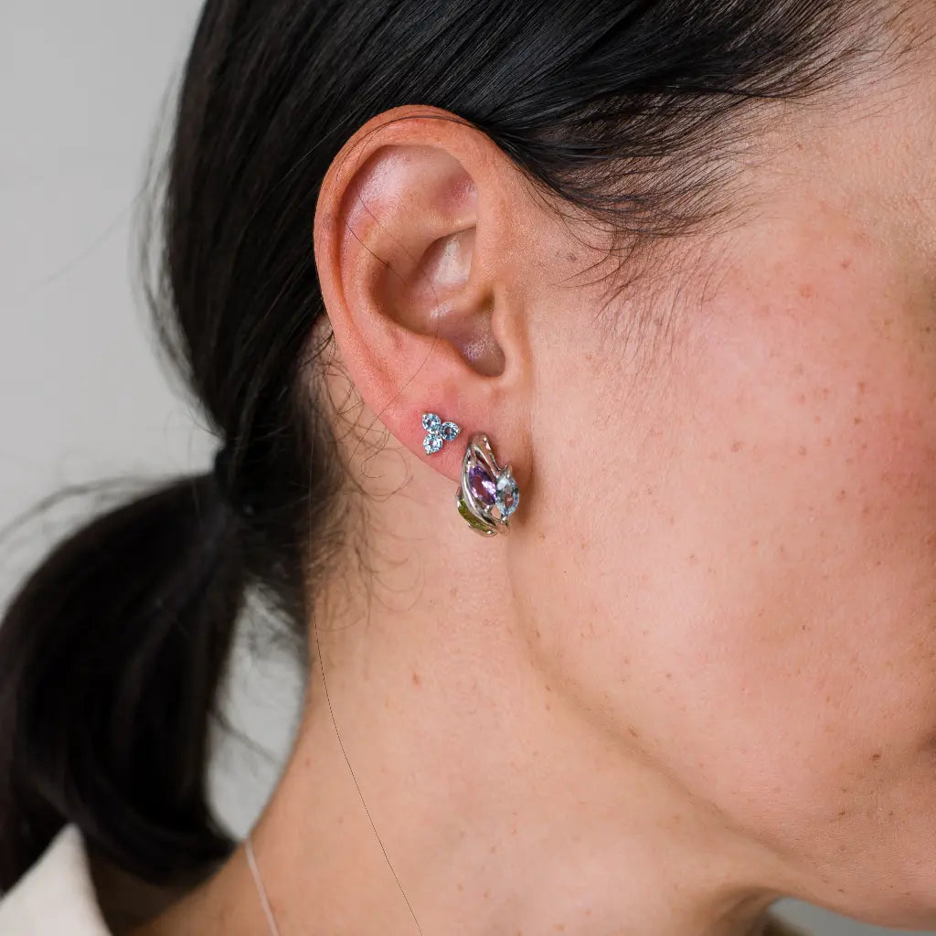 Get your Sterling Silver Blue Topaz Bloom Stud Earrings online now or in store at Forever Gems in Franschhoek, South Africa