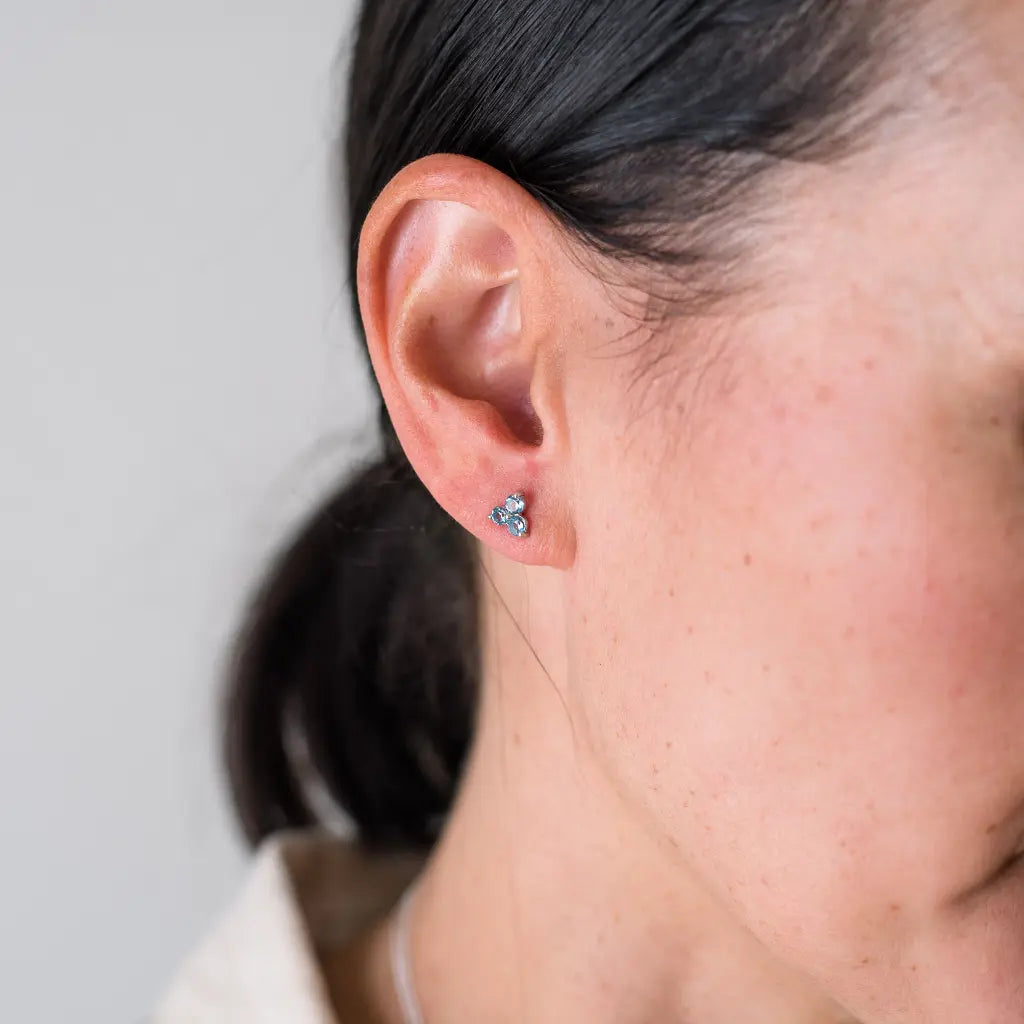 Get your Sterling Silver Blue Topaz Bloom Stud Earrings online now or in store at Forever Gems in Franschhoek, South Africa