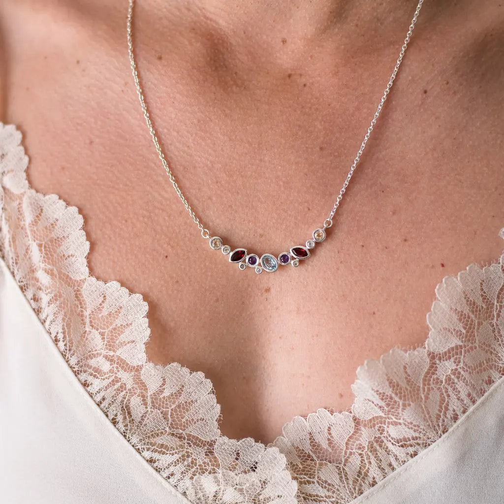Get your Celestial Tapestry – Heirloom Multi-Gem Sterling Silver Necklace online now or in store at Forever Gems in Franschhoek, South Africa