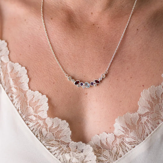 Celestial Tapestry – Heirloom Multi-Gem Sterling Silver Necklace