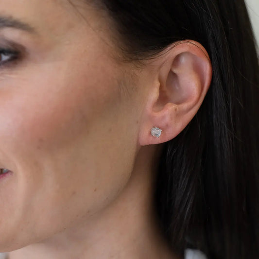 Get your Rainbow Moonstone Round Silver Stud Earrings online now or in store at Forever Gems in Franschhoek, South Africa