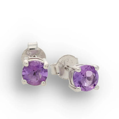 Get your Sterling Silver 4mm Amethyst Stud Earrings online now or in store at Forever Gems in Franschhoek, South Africa