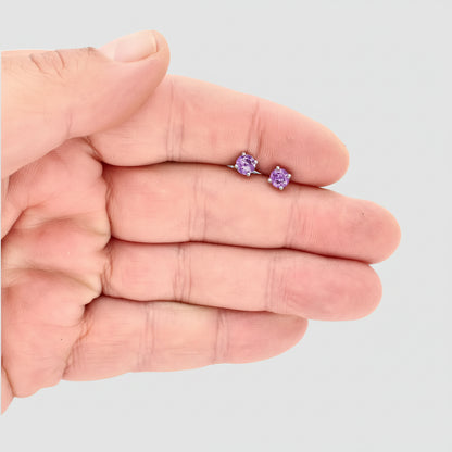 Get your Sterling Silver 4mm Amethyst Stud Earrings online now or in store at Forever Gems in Franschhoek, South Africa