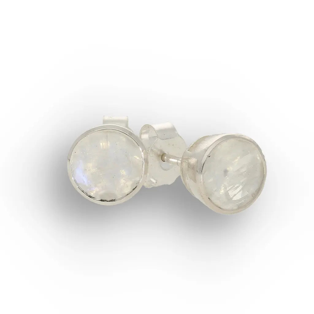 Get your Sterling Silver Rainbow Moonstone Stud Earrings online now or in store at Forever Gems in Franschhoek, South Africa