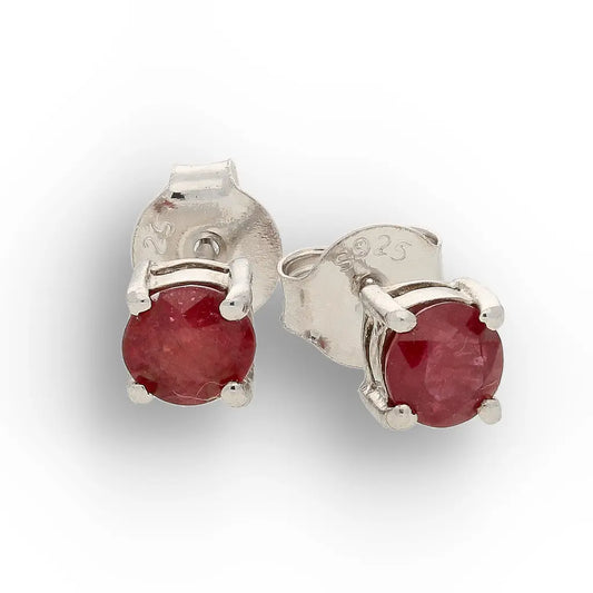 Get your Sterling Silver Natural Ruby Stud Earrings online now or in store at Forever Gems in Franschhoek, South Africa