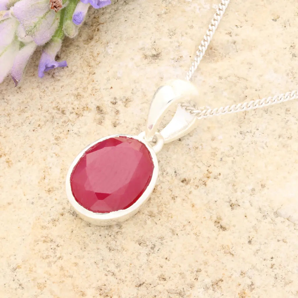 Get your Sterling Silver Ruby Glow Necklace of Passion online now or in store at Forever Gems in Franschhoek, South Africa