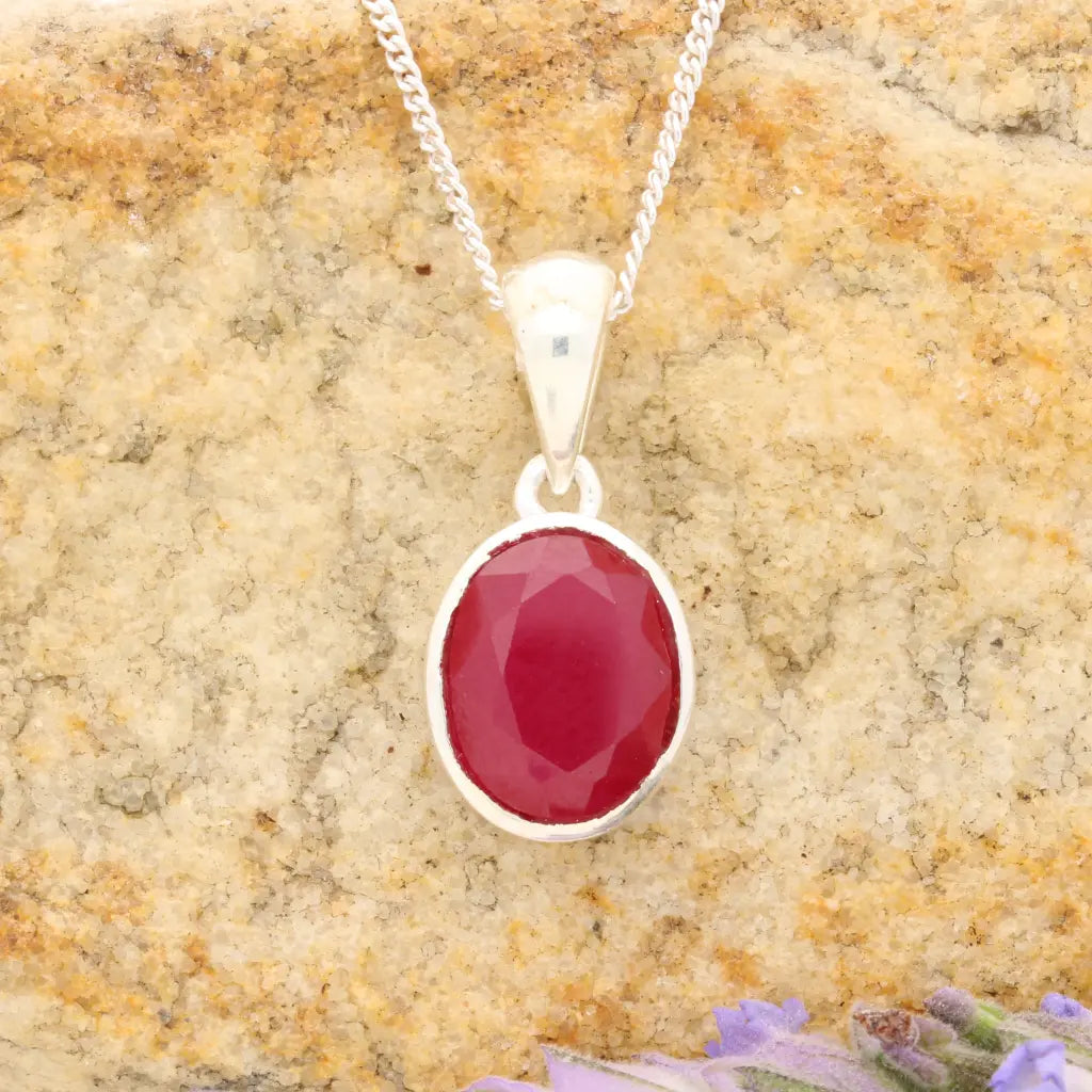Get your Sterling Silver Ruby Glow Necklace of Passion online now or in store at Forever Gems in Franschhoek, South Africa