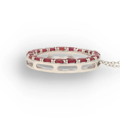 Get your Sterling Silver Ruby Eternity Circle Necklace online now or in store at Forever Gems in Franschhoek, South Africa