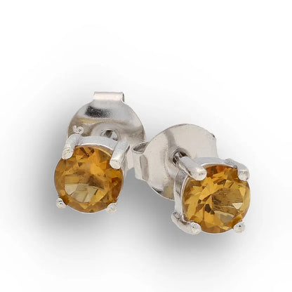 Get your Sterling Silver Round Citrine Stud Earrings online now or in store at Forever Gems in Franschhoek, South Africa