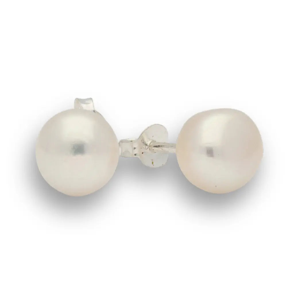 Heirloom Lustre Natural White Cultured 8mm Pearl Stud Earrings