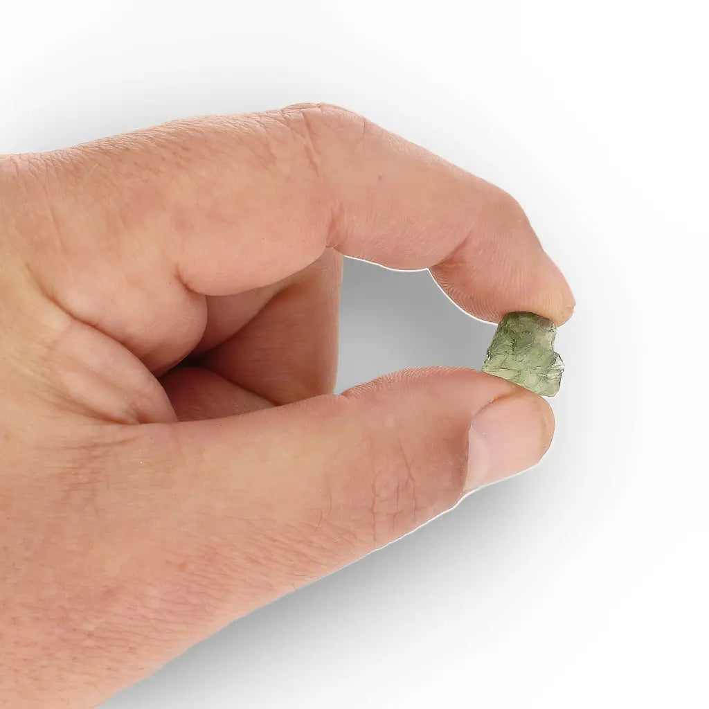 Get your Natural Czech Republic Moldavite Meteorite Impact Tektite (1g) online now or in store at Forever Gems in Franschhoek, South Africa