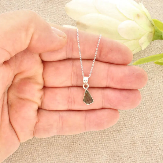 Get your Authentic Moldavite Sterling Silver Transformation Necklace online now or in store at Forever Gems in Franschhoek, South Africa
