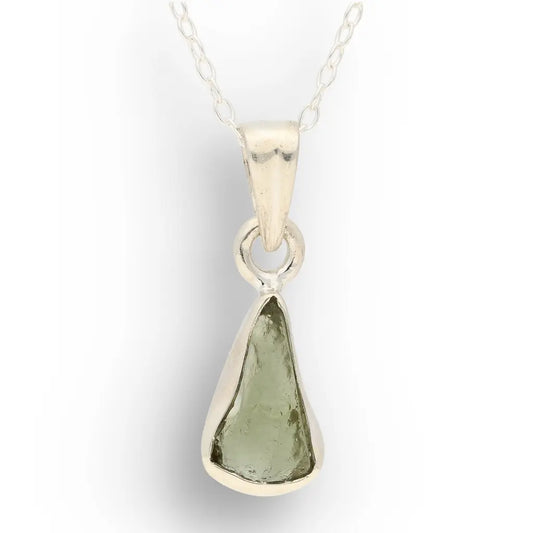 Get your Authentic Moldavite Sterling Silver New Beginnings Necklace online now or in store at Forever Gems in Franschhoek, South Africa