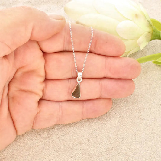 Get your Authentic Moldavite Sterling Silver New Beginnings Necklace online now or in store at Forever Gems in Franschhoek, South Africa