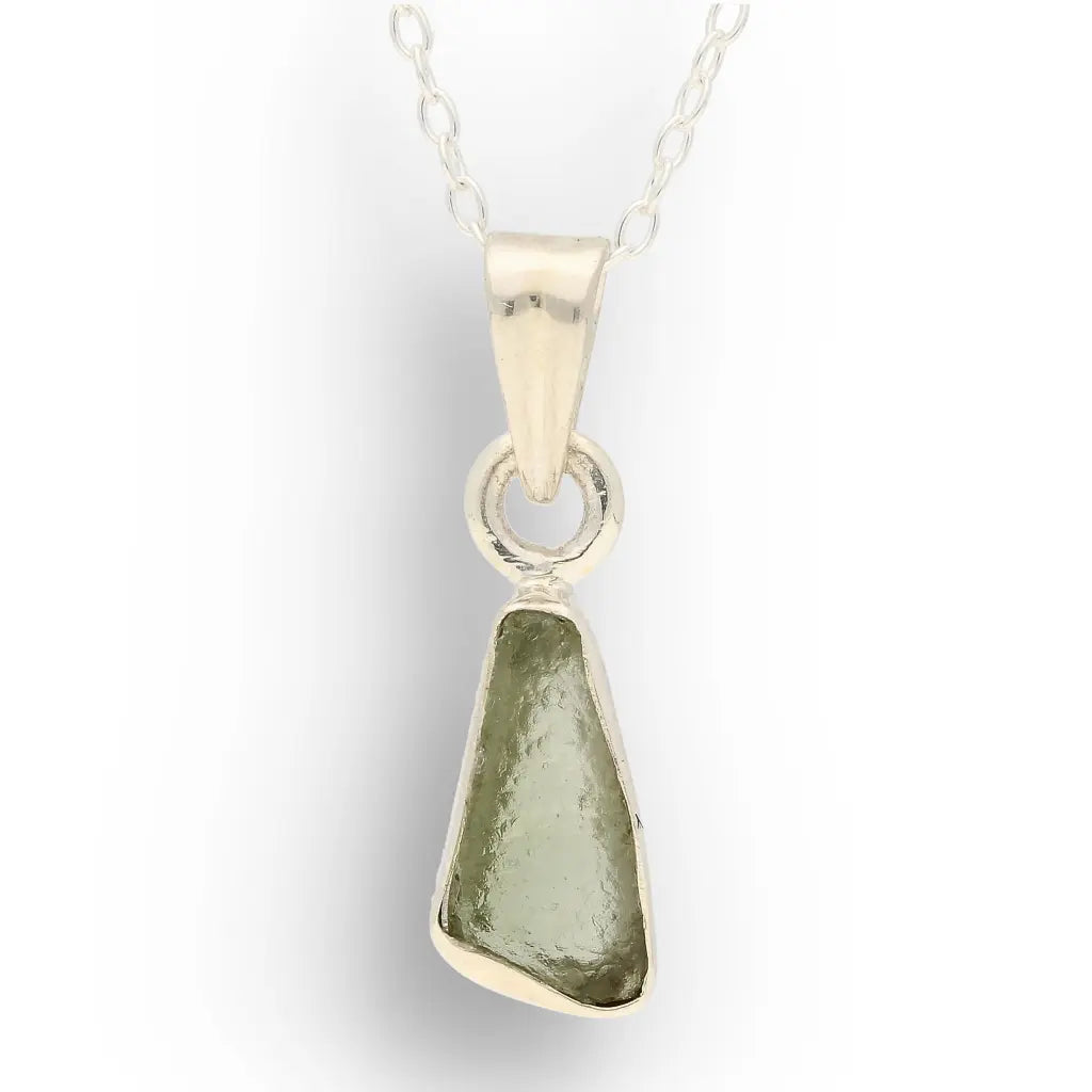 Get your Authentic Moldavite Sterling Silver New Beginnings Necklace online now or in store at Forever Gems in Franschhoek, South Africa