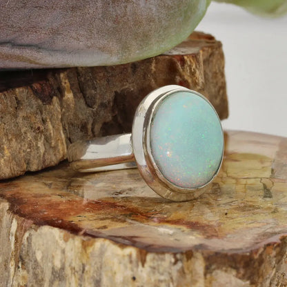 Get your Natural Opal Magic Ring in Elegant Handcrafted Sterling Silver online now or in store at Forever Gems in Franschhoek, South Africa