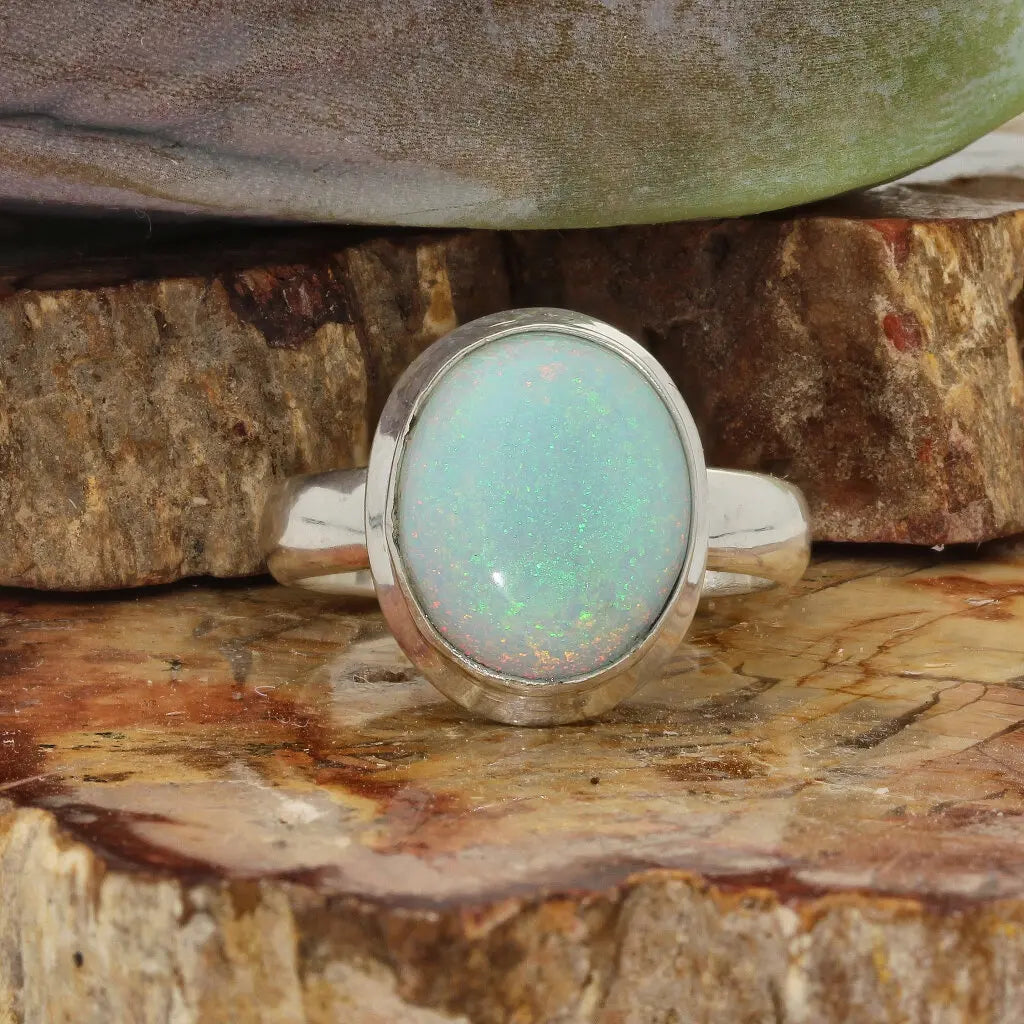 Get your Natural Opal Magic Ring in Elegant Handcrafted Sterling Silver online now or in store at Forever Gems in Franschhoek, South Africa