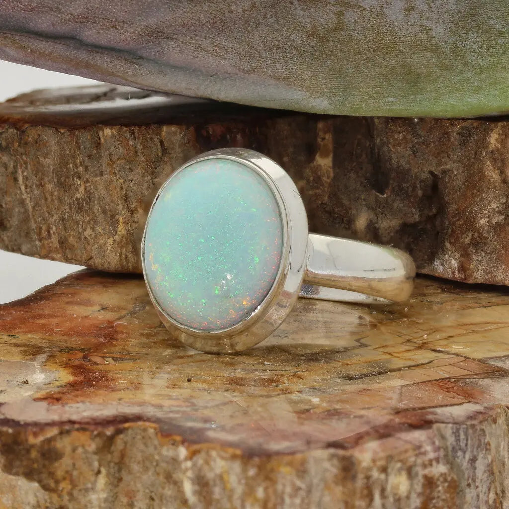 Get your Natural Opal Magic Ring in Elegant Handcrafted Sterling Silver online now or in store at Forever Gems in Franschhoek, South Africa