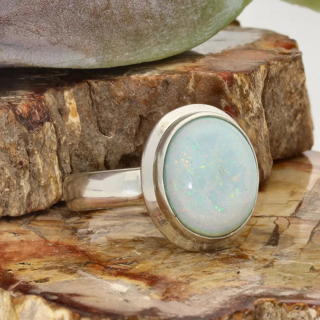 Get your Natural Opal Magic Ring in Elegant Handcrafted Sterling Silver online now or in store at Forever Gems in Franschhoek, South Africa