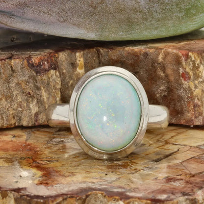 Get your Natural Opal Magic Ring in Elegant Handcrafted Sterling Silver online now or in store at Forever Gems in Franschhoek, South Africa
