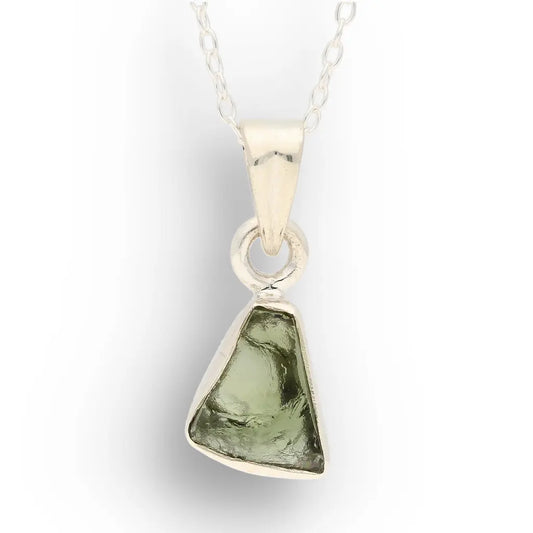 Get your Authentic Natural Moldavite Sterling Silver Renewal Necklace online now or in store at Forever Gems in Franschhoek, South Africa