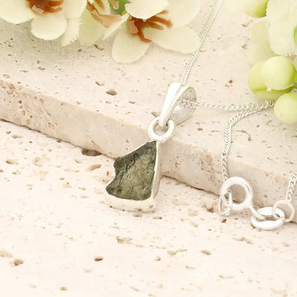 Authentic Moldavite Sterling Silver Artisan Necklace