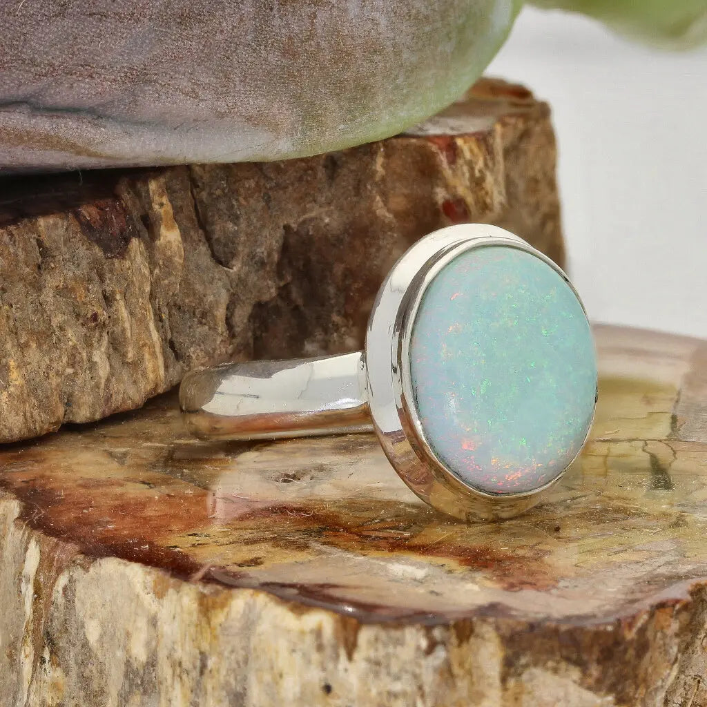 Get your Natural Opal Magic Ring in Elegant Handcrafted Sterling Silver online now or in store at Forever Gems in Franschhoek, South Africa