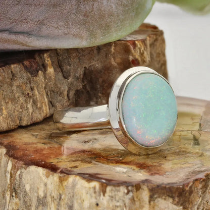 Get your Natural Opal Magic Ring in Elegant Handcrafted Sterling Silver online now or in store at Forever Gems in Franschhoek, South Africa