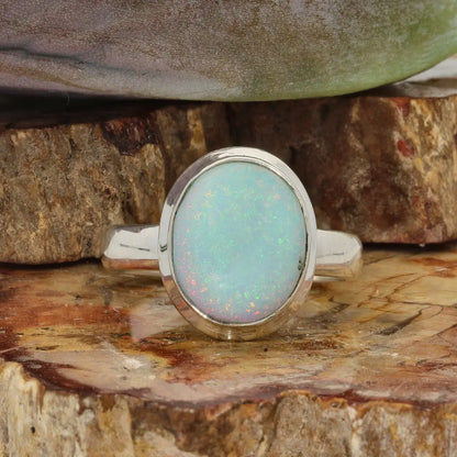 Get your Natural Opal Magic Ring in Elegant Handcrafted Sterling Silver online now or in store at Forever Gems in Franschhoek, South Africa