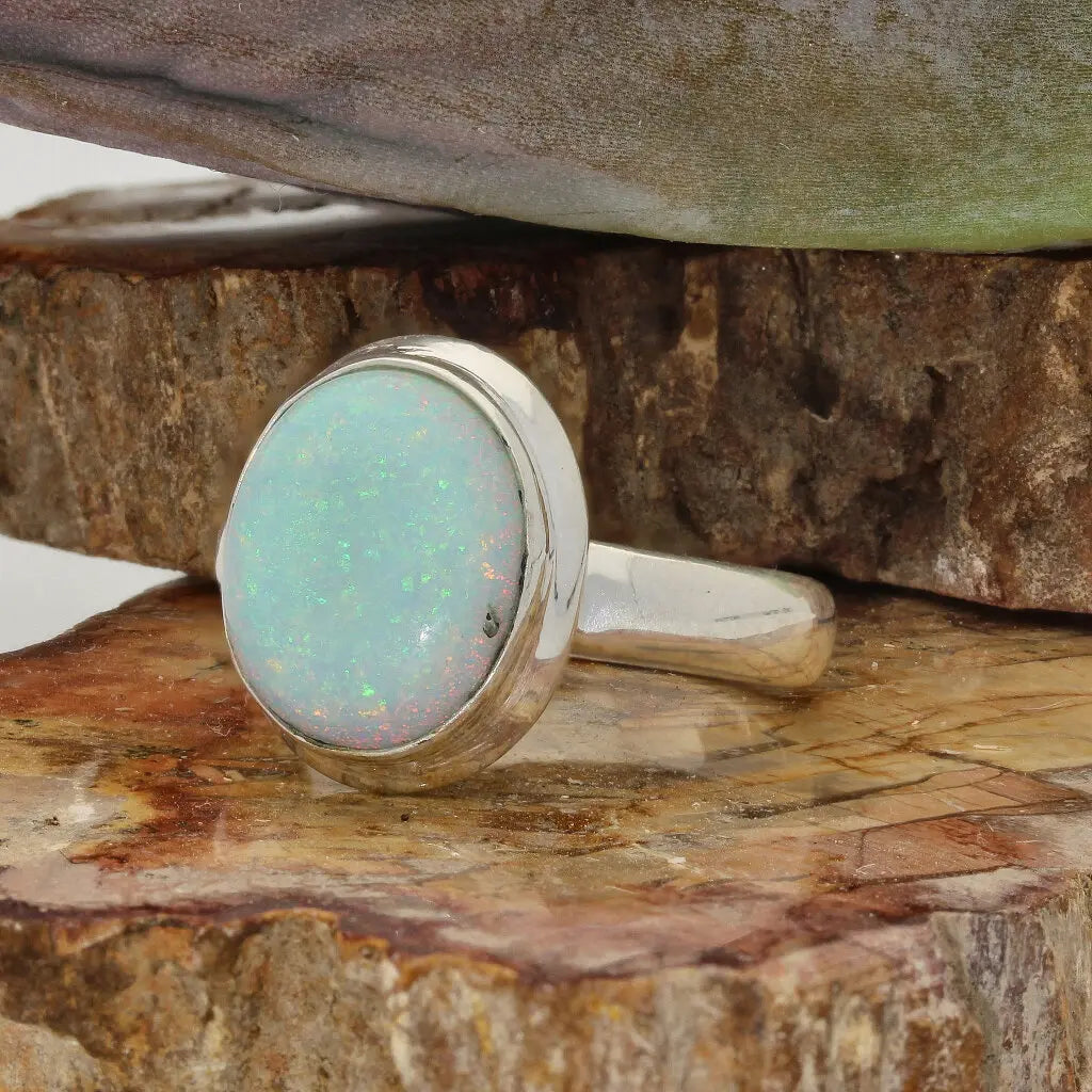 Get your Natural Opal Magic Ring in Elegant Handcrafted Sterling Silver online now or in store at Forever Gems in Franschhoek, South Africa
