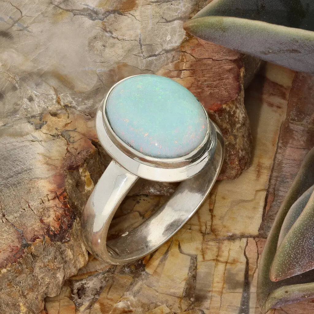 Get your Natural Opal Magic Ring in Elegant Handcrafted Sterling Silver online now or in store at Forever Gems in Franschhoek, South Africa