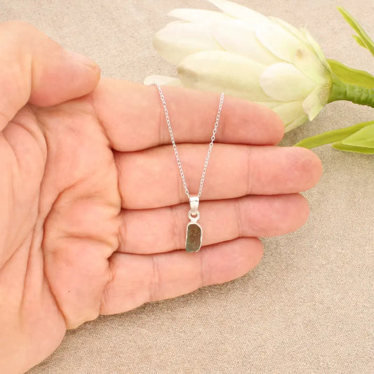 Get your Authentic Moldavite Sterling Silver Transformation Necklace online now or in store at Forever Gems in Franschhoek, South Africa