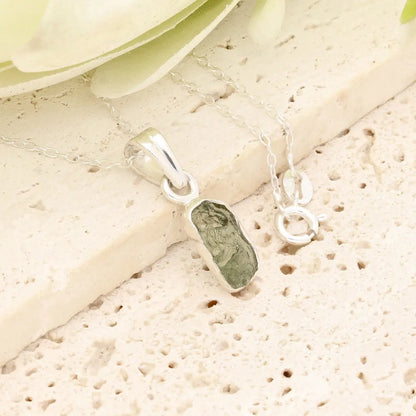 Get your Authentic Moldavite Sterling Silver Transformation Necklace online now or in store at Forever Gems in Franschhoek, South Africa