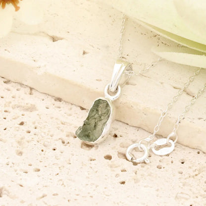 Get your Authentic Moldavite Sterling Silver Transformation Necklace online now or in store at Forever Gems in Franschhoek, South Africa