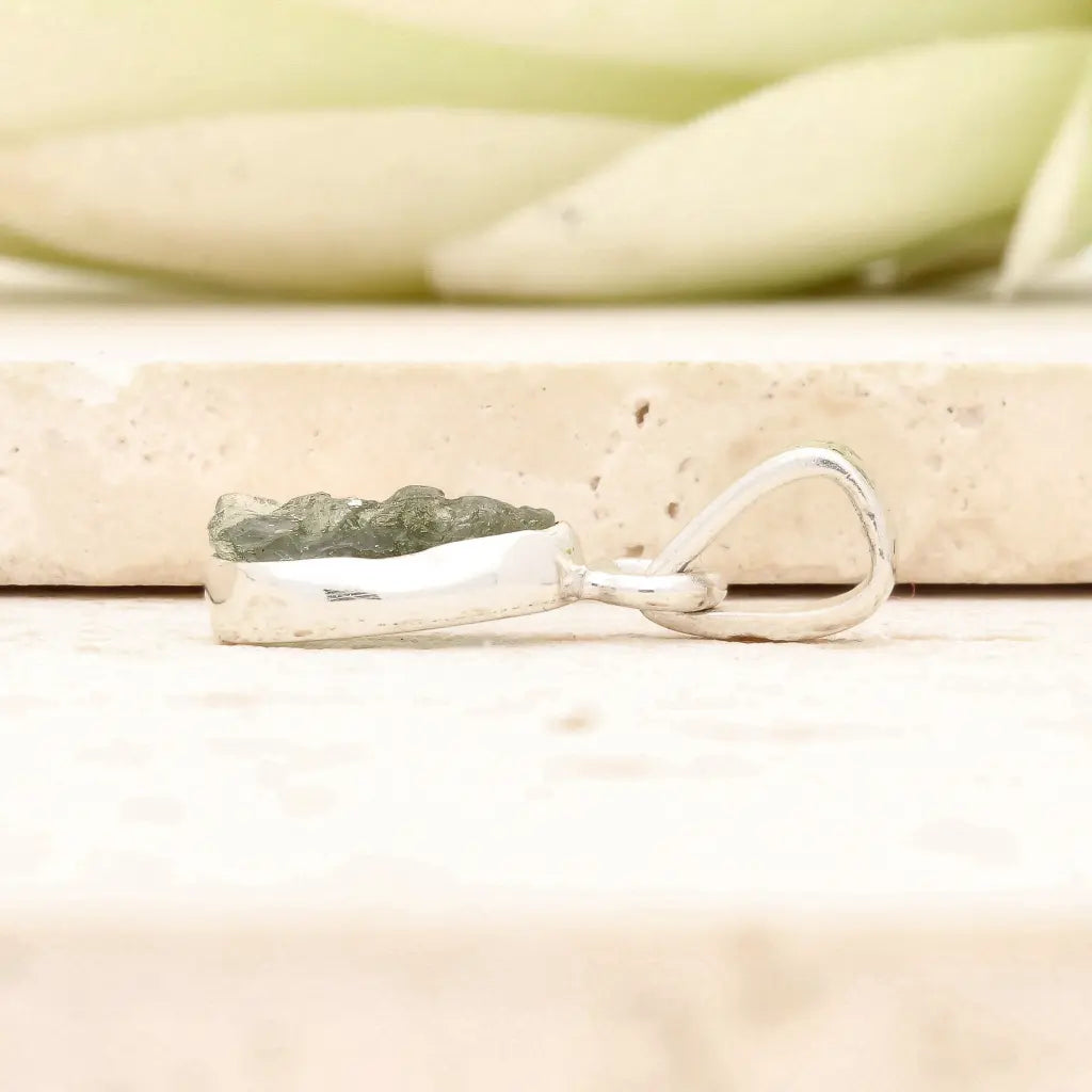 Get your Authentic Moldavite Sterling Silver Transformation Necklace online now or in store at Forever Gems in Franschhoek, South Africa
