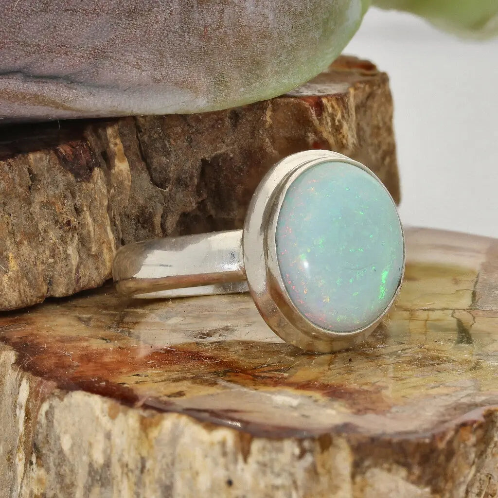 Get your Natural Opal Magic Ring in Elegant Handcrafted Sterling Silver online now or in store at Forever Gems in Franschhoek, South Africa