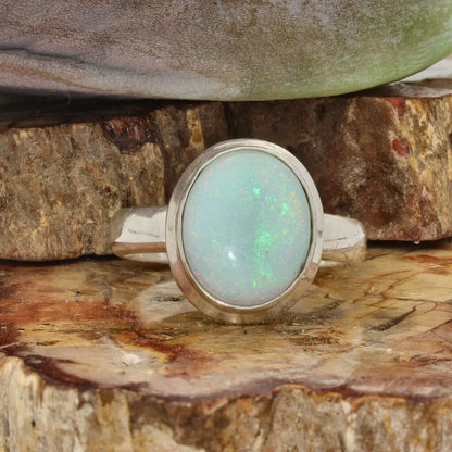 Get your Natural Opal Magic Ring in Elegant Handcrafted Sterling Silver online now or in store at Forever Gems in Franschhoek, South Africa