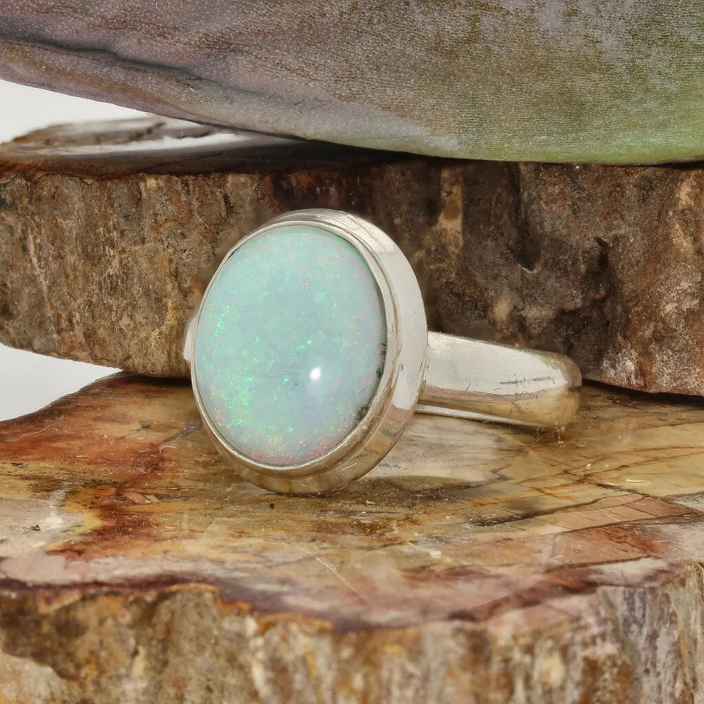 Get your Natural Opal Magic Ring in Elegant Handcrafted Sterling Silver online now or in store at Forever Gems in Franschhoek, South Africa