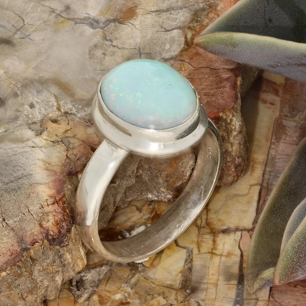 Get your Natural Opal Magic Ring in Elegant Handcrafted Sterling Silver online now or in store at Forever Gems in Franschhoek, South Africa