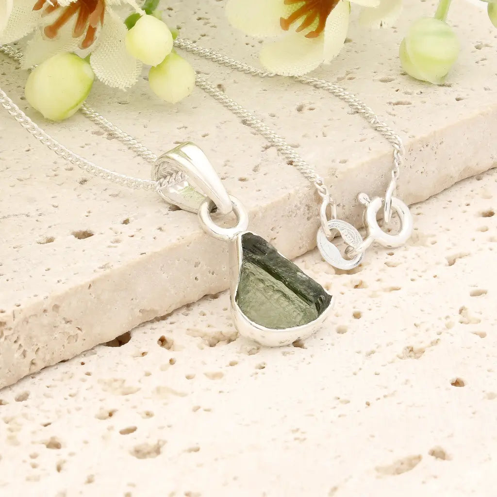 Authentic Moldavite Cosmic Origins Necklace