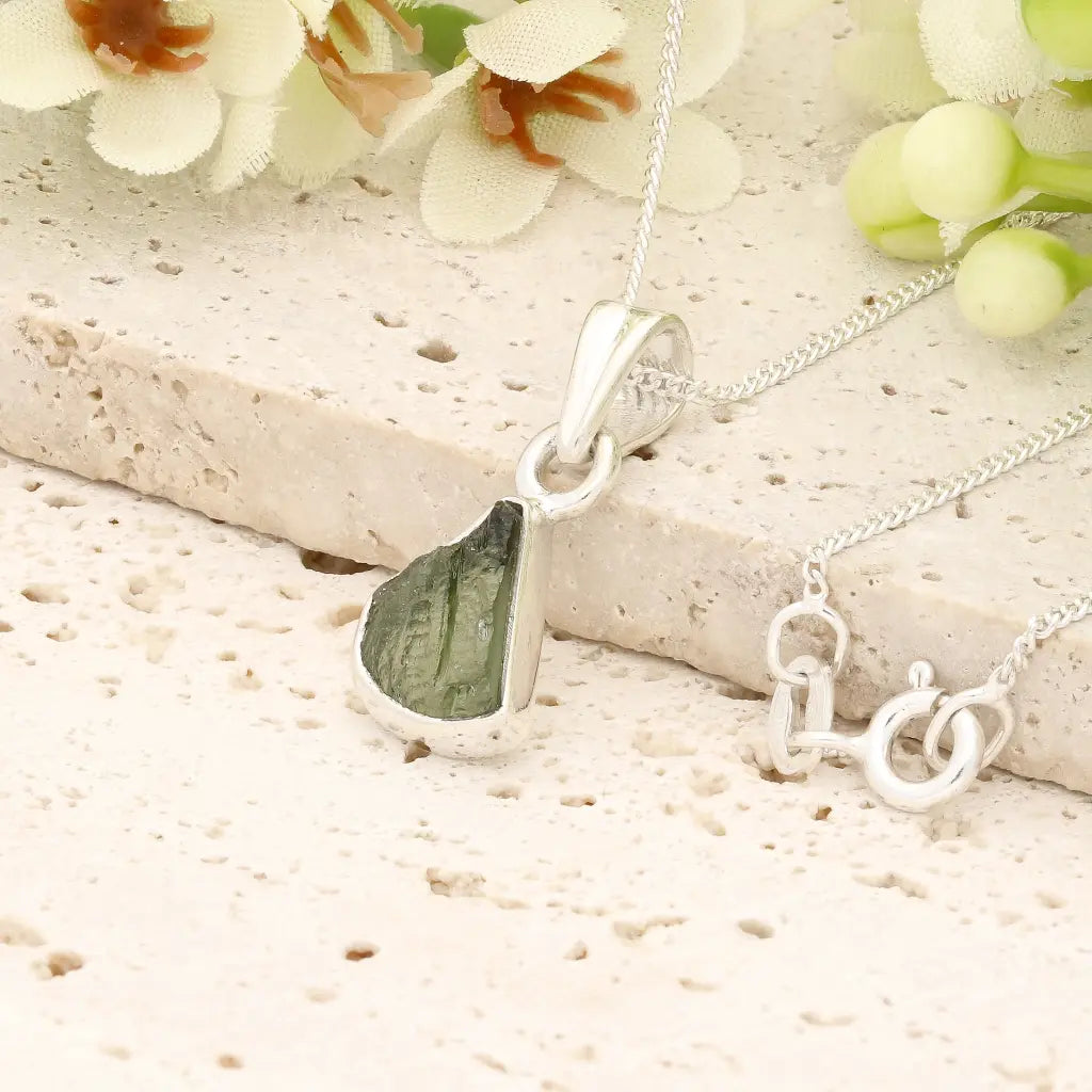 Authentic Moldavite Cosmic Origins Necklace