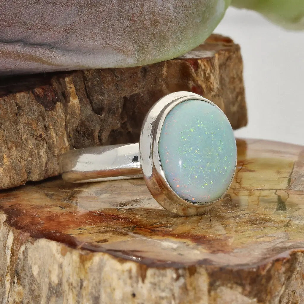 Get your Natural Opal Magic Ring in Elegant Handcrafted Sterling Silver online now or in store at Forever Gems in Franschhoek, South Africa