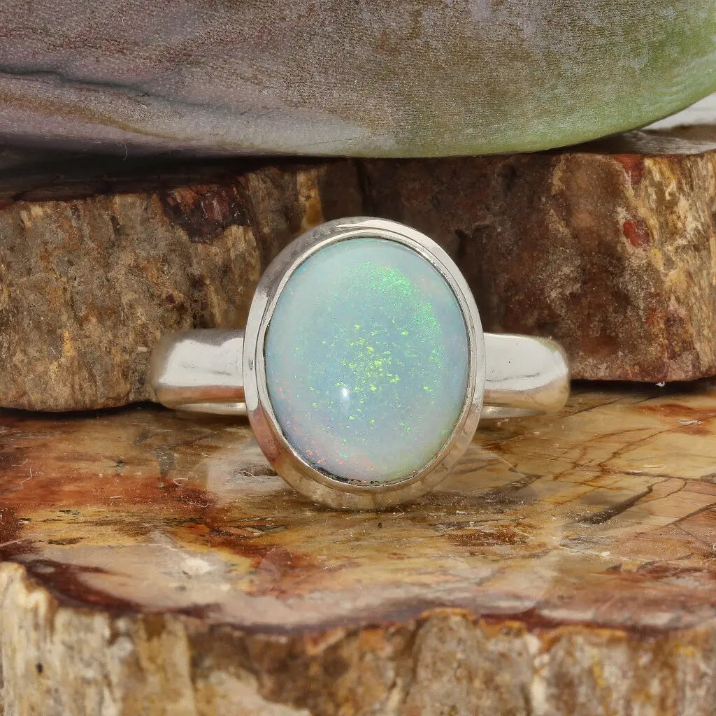 Get your Natural Opal Magic Ring in Elegant Handcrafted Sterling Silver online now or in store at Forever Gems in Franschhoek, South Africa