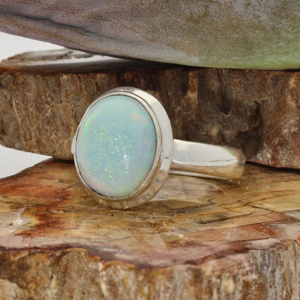 Get your Natural Opal Magic Ring in Elegant Handcrafted Sterling Silver online now or in store at Forever Gems in Franschhoek, South Africa