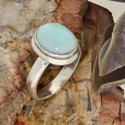 Get your Natural Opal Magic Ring in Elegant Handcrafted Sterling Silver online now or in store at Forever Gems in Franschhoek, South Africa